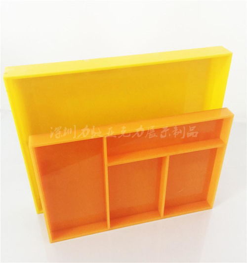 工廠直銷 定制黃色亞克力長方形托盤，酒店與禮品花卉的理想選擇